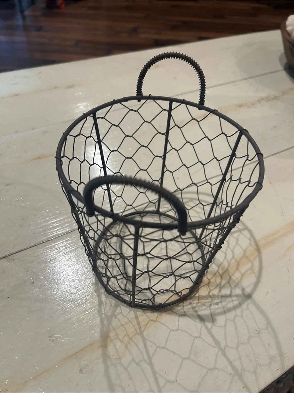 Black Wire Mesh Basket with Handles - Home Accents